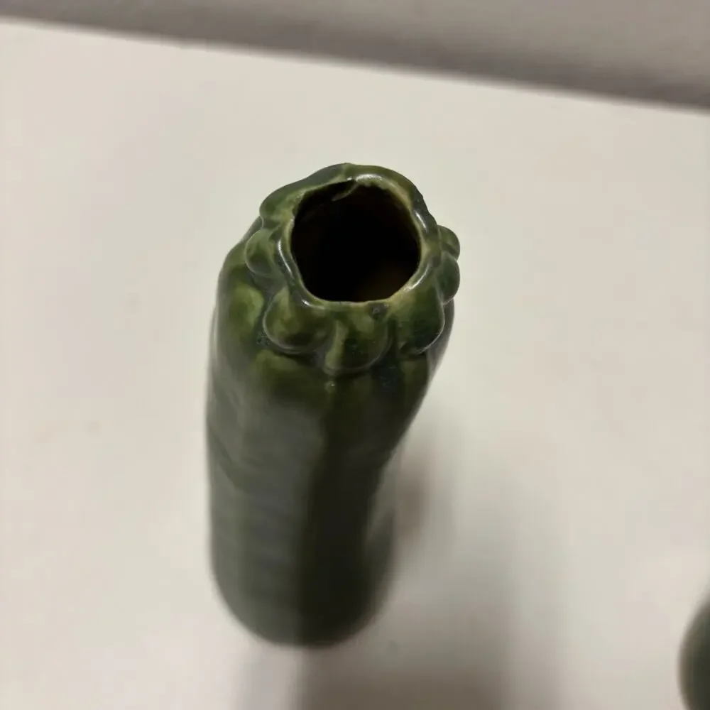 Vtg Patricia Garrett Zucchini Courgette Squash Pottery Vase 8